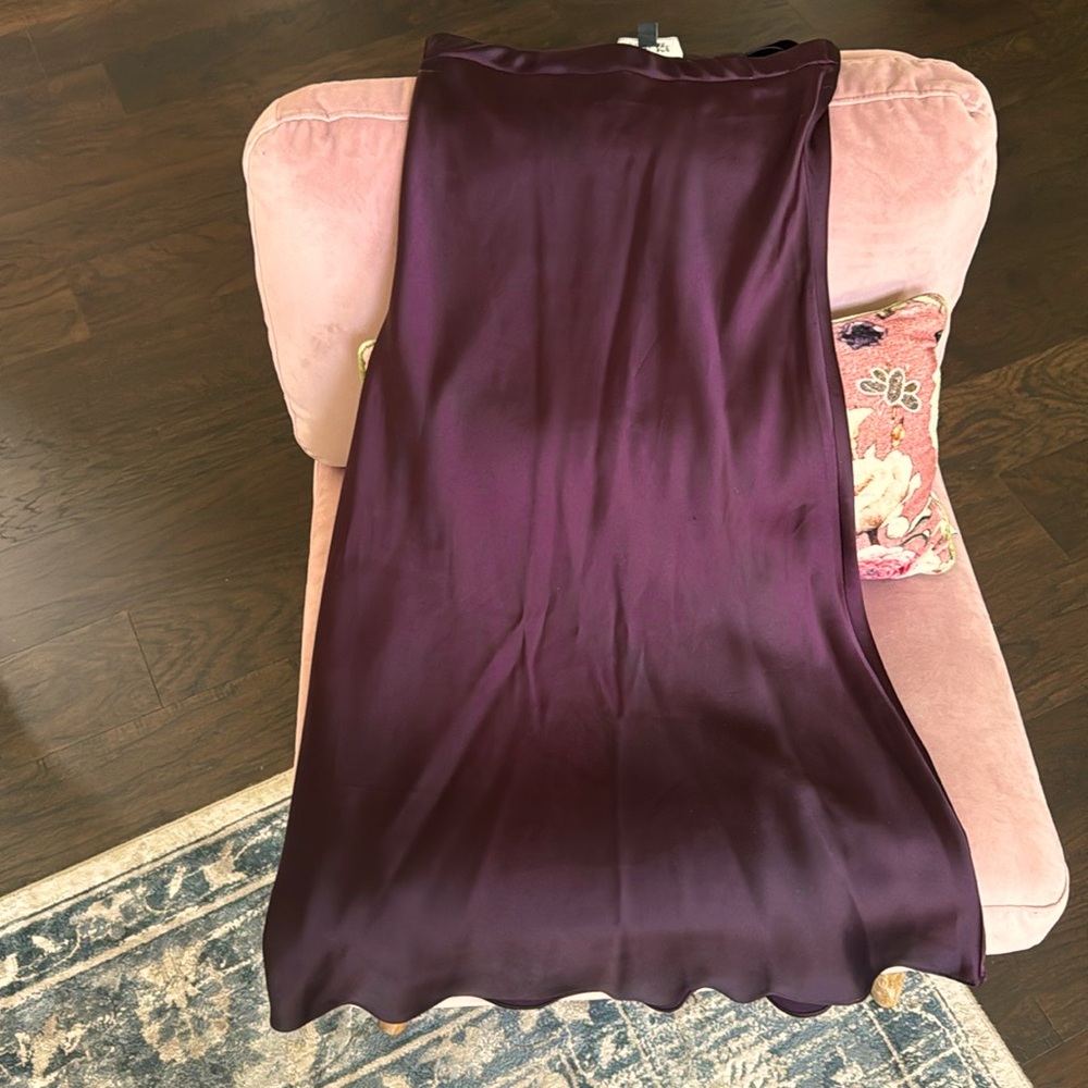 Trending satin plum skirt. Gently used